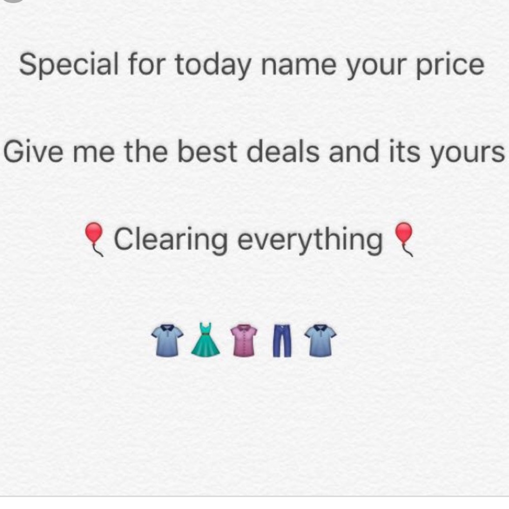 NAME YOUR PRICE AND ITS YOURS